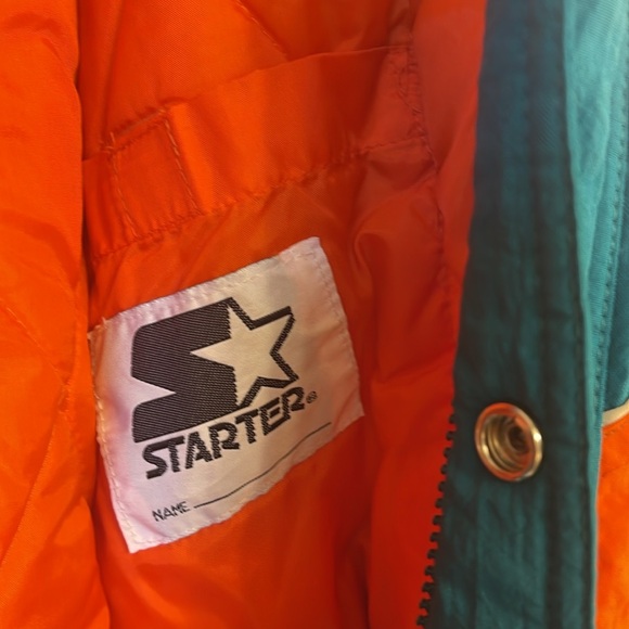 Vintage Starter Mens Miami Dolphins NFL Pro Line Puffer Jacket 90's Size XXL - Picture 11 of 14